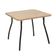 Mesa Bete 90x90 cm Tampo Amêndoa Pés Curvo em Aço Preto Criativa