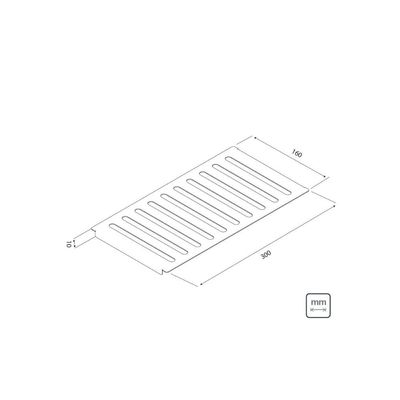 Escorredor Tramontina em Aço Inox Scotch Brite para uso no Canal Organizador 30 x 15 cm