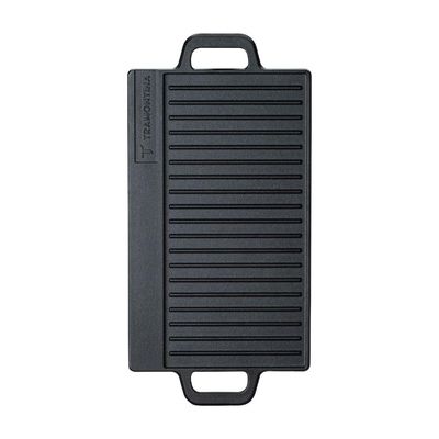 Chapa Retangular Tramontina Fargo Ferro Fundido Pre-Seasoned 37 cm 2,3 L Preta