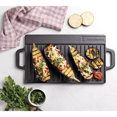 Chapa Retangular Tramontina Fargo Ferro Fundido Pre-Seasoned 37 cm 2,3 L Preta