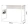 Mesa De Estudo Fabrick Computador Escritório 120cm Caemmun Branco