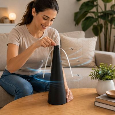 Kit 10 Espanta Moscas Mosquitos Ventilador Repelente de Mesa