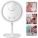 Espelho Maquiagem Led Ventilador Touch 5x Aumento Beleza USB Iluminador -BRANCO Q-1308