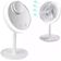 Espelho Maquiagem Led Ventilador Touch 5x Aumento Beleza USB Iluminador -BRANCO Q-1308