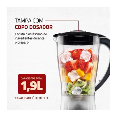 Liquidificador Power 2 Black Mondial 550W L-28