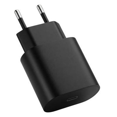 Carregador Turbo Rápido Tipo C USB Preto para Smartphones