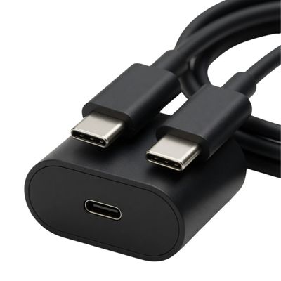 Carregador Turbo Rápido Tipo C USB Preto para Smartphones