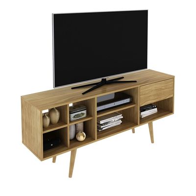 Rack Bancada para TV até 65 Sala de Estar R1462 Natural - Gran Belo