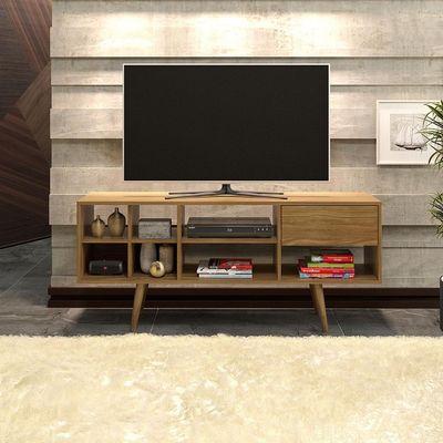 Rack Bancada para TV até 65 Sala de Estar R1462 Natural - Gran Belo