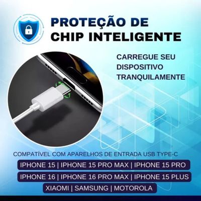 Adaptador de Tomada Ultra Rápido 20W Para Smartphone - 20w