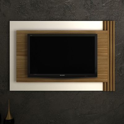 Painel Home para TV até 65 Sala de Estar PL3001 Natural/Off White - Gran Belo