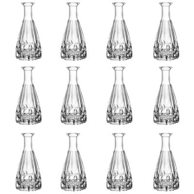 Kit 12 Vasos Vidro 15cm Transparente Wolff Decorativo Flores Mesa de Centro Jantar Pequenos