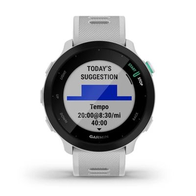 Relógio Smartwatch Garmin Forerunner 55 com Monitor Cardíaco de Pulso e GPS - Branco