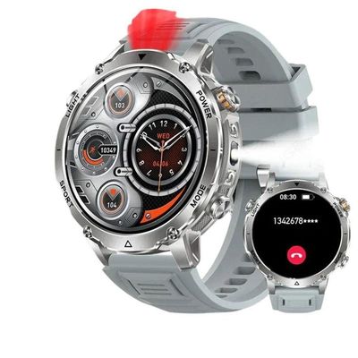 Relógio Smartwatch Militar Masculino Uso Externo à Prova D'água Cinza Lige