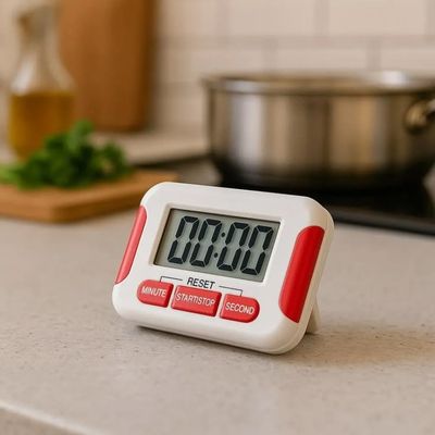 Timer Culinário Hauskraft Digital 90min Com Imã P/ Geladeira Branco