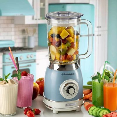 LIQUIDIFICADOR ARIETE VINTAGE COM JARRA DE VIDRO 1,5L 4 VELOCIDADES AZUL 127V 00C05890FARBR