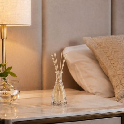 Vaso Vidro Transparente 7x15cm Wolff Flor Decoração Difusor Vasinho Mesa de Centro Estante