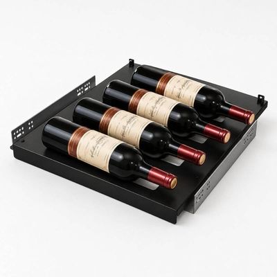 Suporte para 4 Garrafas Elite Adegas 47x5cm Preto Fosco Aço Carbono Schmitt Cozinha