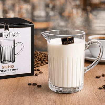 Leiteira Soho 290ml L Hermitage Jarra de Vidro Pequena para Leite Café Chá Cozinha Mesa Posta