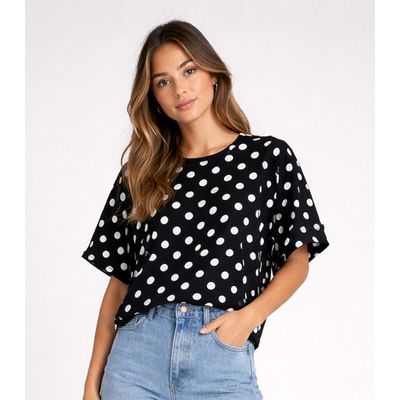 Blusa Feminina Com Estampa Infinita Cor Preto M / Preto