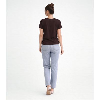 Blusa Feminina com Estampa Infinita Cor Marrom P / Marrom