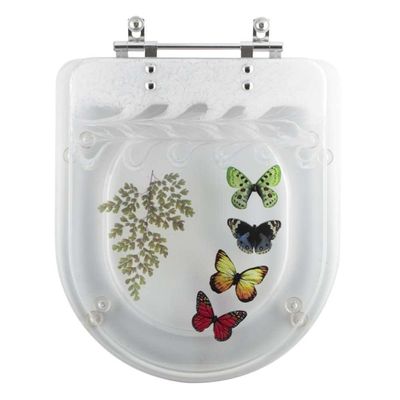 Assento Sanitário Smart Alongado Resina Plástica Convencional Alumínio Anodizado Transparente 40CM