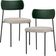 Kit 02 Cadeiras Estofadas Para Sala De Jantar Melina L02 Facto Verde Musgo Linho Cru - Lyam Decor