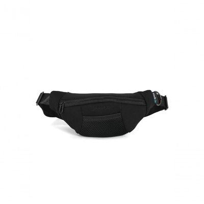 Pochete Pet Transversal Pequena Para Passeio Camp Com Argola E Porta Saquinho - Preto Preto