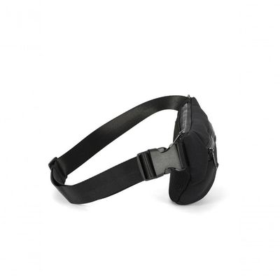 Pochete Pet Transversal Pequena Para Passeio Camp Com Argola E Porta Saquinho - Preto Preto