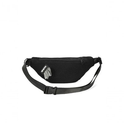 Pochete Pet Transversal Pequena Para Passeio Camp Com Argola E Porta Saquinho - Preto Preto