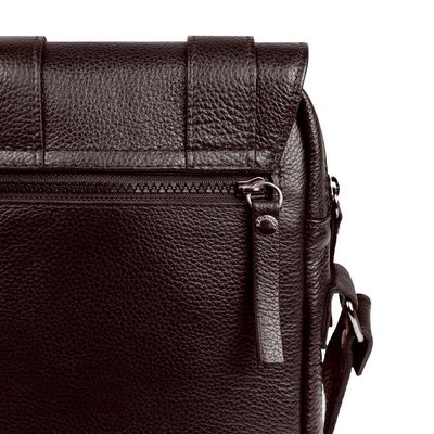 Shoulder Bag Masculina de Couro Leme Café Bagaggio U / Café