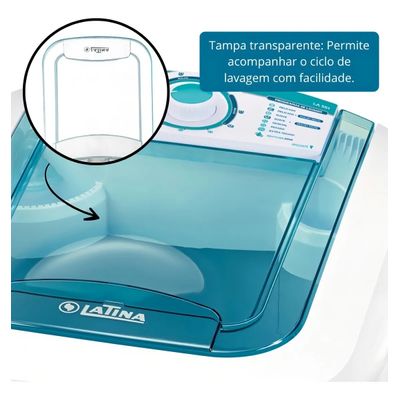 Lavadora De Roupas Tanquinho Latina 10kg Semiautomática LA551 - 110V - Verde