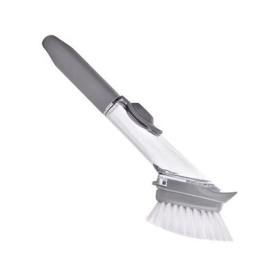 Escova De Limpeza 2 em 1 Dispenser Detergente Lava Louça