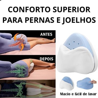 Travesseiro Ortopédico Smart Lions para Joelho com Espuma Viscoelástica Bivolt 25CM