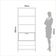 Estante 5 Prateleiras 1 `Porta Off White Freijó 73x32x185 cm Dalla Costa