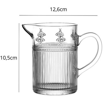 Leiteira Com Bico 290ml Vidro Pequenos Voadores L Hermitage Jarra Pequena Leite Café Creme