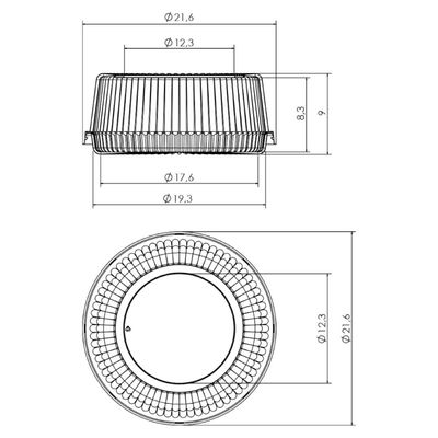Embalagem Para Bolo e Tortas G32M Transparente 100un 750g Galvanotek