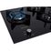 Cooktop a Gás Fischer 5 Bocas Tripla Chama Infinity Duo com Trempe de ferro fundido Mesa Vidro Bivolt