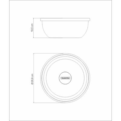 Pote Tramontina Freezinox Aço Inox Tampa Plástica 25 cm 4,2 L