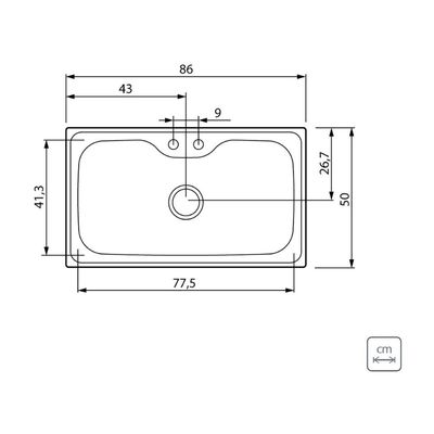 Cuba de Sobrepor Tramontina Morgana Maxi 75 FX 86 x 50 cm Aço Inox com Dosador de Sabão Tábua e Bowl Ralador