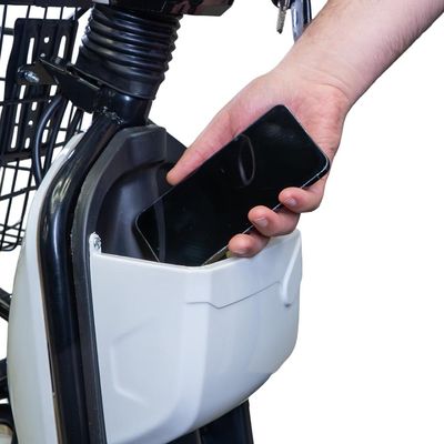 Bicicleta Scooter Elétrica WeHawk Basket WX-03 600W Bat de Chumbo 48V 12Ah - Branco