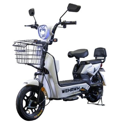 Bicicleta Scooter Elétrica WeHawk Basket WX-03 600W Bat de Chumbo 48V 12Ah - Branco