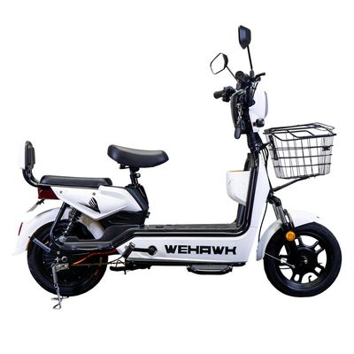 Bicicleta Scooter Elétrica WeHawk Basket WX-03 600W Bat de Chumbo 48V 12Ah - Branco