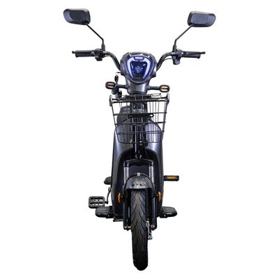 Bicicleta Scooter Elétrica 600W WeHawk WX-03 Basket Bateria de Chumbo 48V 12Ah - Cinza