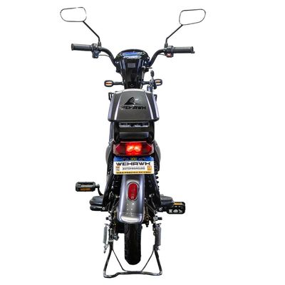 Bicicleta Scooter Elétrica 600W WeHawk WX-03 Basket Bateria de Chumbo 48V 12Ah - Cinza