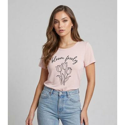 Blusa Feminina em Malha Visco Infinita Cor Rosa GG / Rosa