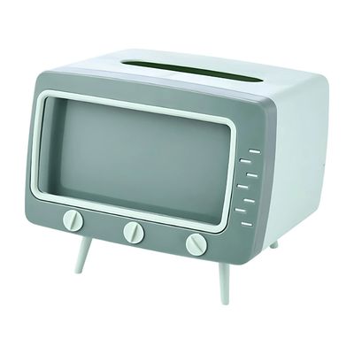 Suporte Decorativo TV Retro porta Lenços Verde XC-SP-62