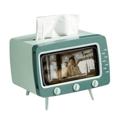 Suporte Decorativo TV Retro porta Lenços Verde XC-SP-62
