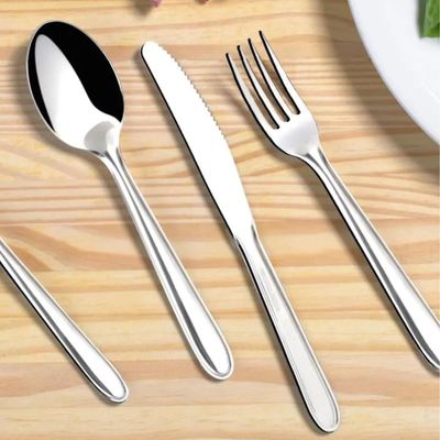 Faqueiro 24 peças Garfos Facas de Mesa Siena Aço Inox Mesa