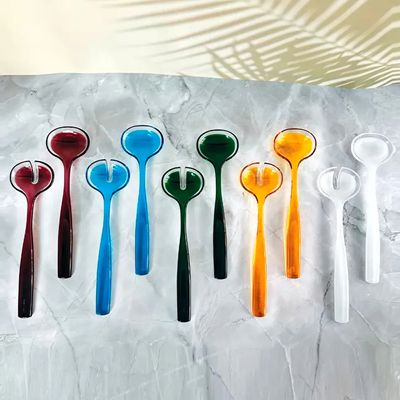 TALHERES GUZZINI PARA SERVIR SALADA DOLCEVITA BIO PLÁSTICO 28CM AZUL TURQUESA 29730148